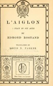 Cover of: L' Aiglon by Edmond Rostand