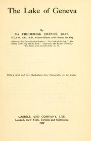 Cover of: The Lake of Geneva by Frederick Treves