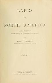 Cover of: Lakes of North America by Israel C. Russell