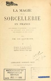 Cover of: La magie et la sorcellerie en France