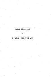 Cover of: Le Livre moderne: revue du monde littéraire et des bibliophiles contemporains