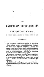 Cover of: A Description of the Recently Discovered Petroleum Region in California: With a Report on the Same