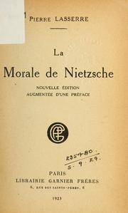 Cover of: morale de Nietzsche.