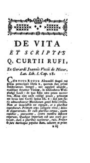 Cover of: Q. Curtii Rufi de rebus gestis Alexandri Magni libri decem: libri decem