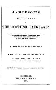 Cover of: A Dictionary of the Scottish Language: In which the Words are Explained in ...