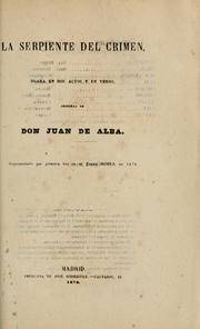 Cover of: serpiente del crimen: drama en dos actos y en verso