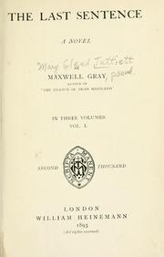 Cover of: The last sentence by Maxwell Gray