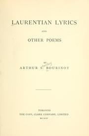 Cover of: Laurentian lyrics and other poems.