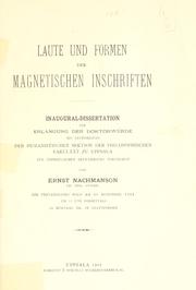Laute und Formen der magnetischen Inschriften by Nachmanson, Ernst