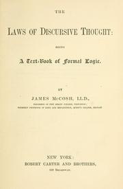 Cover of: The laws of discursive thought by McCosh, James