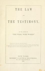 Cover of: The law and the testimony