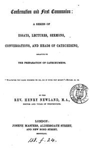 Cover of: Confirmation and first communion by Henry Newland, Henry Newland