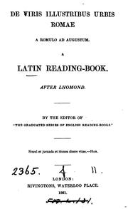 Cover of: De viris illustribus urbis Romae a Romulo ad Augustum, a Latin reading-book, after Lhomond, by ...