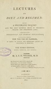 Lectures on diet and regimen by A. F. M. Willich