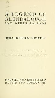 Cover of: A legend of Glendalough by Dora Sigerson Shorter