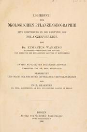 Cover of: Lehrbuch der ökologischen pflanzengeographie