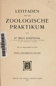 Cover of: Leitfaden für das zoologische Praktikum. by W. G. Kükenthal, W. G. Kükenthal