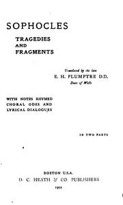 Cover of: Tragedies and Fragments