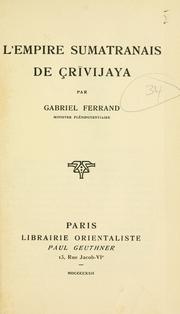 Cover of: empire sumatranais de Crivijaya.