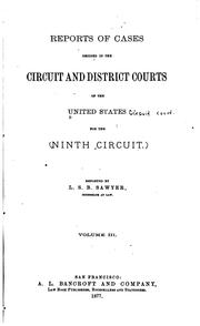 Cover of: Reports of Cases Decided in the Circuit and District Courts of the United ...