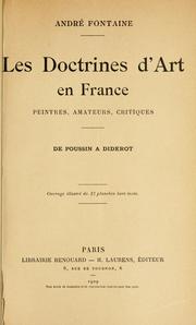 Les doctrines d'art en France by André Fontaine