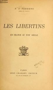 Cover of: libertins en France au 17e siecle.