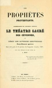 Cover of: Les prophètes protestants. by François Maximilien Misson