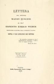 Cover of: Lettera ... al Sigr. Ernest Enrico Weber ...: sopra i vasi linfatici dei rettili.