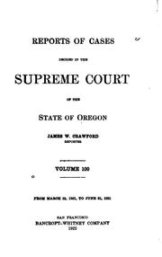 Reports of Cases Decided in the Supreme Court of the State of Oregon by William Turner