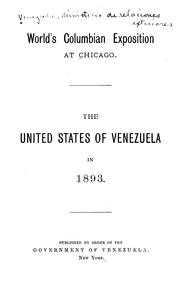 Cover of: World's Columbian Exposition at Chicago: The United States of Venezuela in 1893