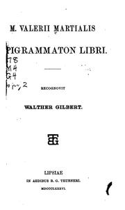 Cover of: Epigrammaton libri by Marcus Valerius Martialis