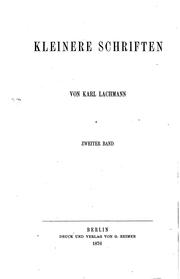 Cover of: Kleinere Schriften zur classischen Philologie