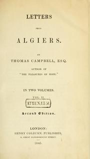 Cover of: Letters from Algiers.