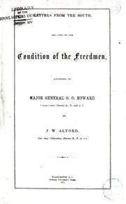 Cover of: Letters from the South, relating to the condition of freedmen | John Watson Alvord