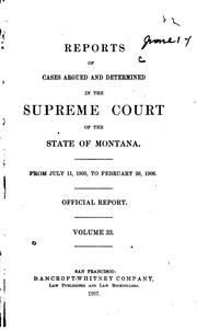 Cover of: Reports of Cases Argued and Determined in the Supreme Court of the State of ...