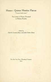 Cover of: The letters of Horace presented to modern readers by Horace, Horace