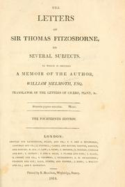 The letters of Sir Thomas Fitzosborne (pseud.) on several subjects by Melmoth, William