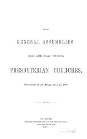 Cover of: Proceedings of the General Assemblies, Old & New School, Presbyterian ...