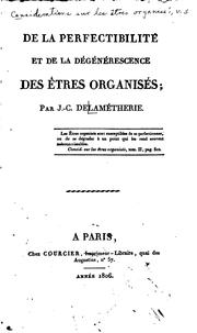 Cover of: Considerations sur les êtres organisés