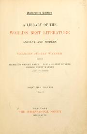 Cover of: Library of the world's best literature, ancient and modern by Charles Dudley Warner, editor; Hamilton Wright Mabie, Lucia Gilbert Runkle, George H. Warner, associate editors.