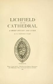 Cover of: Lichfield and its cathedral: a brief history and guide