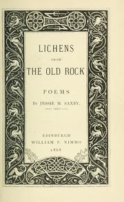 Cover of: Lichens from the old rock: poems.