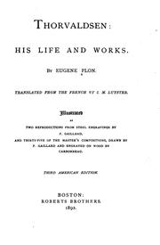 Cover of: Thorvaldsen: His Life and Works by Eugéne Plon