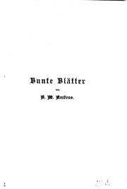 Cover of: Bunte Blätter: Skizzen und Studien für Freunde der Musik