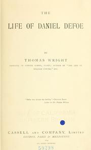 Cover of: life of Daniel Defoe. | Wright, Thomas
