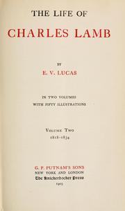 Cover of: The life of Charles Lamb by E. V. Lucas