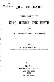 Cover of: The Life of King Henry the Fifth by William Shakespeare, Herbert Arthur Evans