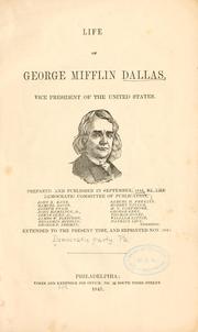Cover of: Life of George Mifflin Dallas, vice president of the United States.