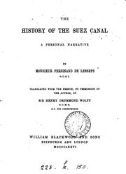 Cover of: The History of the Suez Canal by Ferdinand de Lesseps