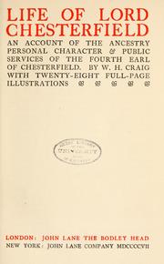 Cover of: Life of Lord Chesterfield: an account of the ancestry, personal character & public services of the fourth Earl of Chesterfield.